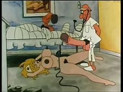 Meisjes zuigen een harde pik en lesbische meisjes sex een kont likkende man.