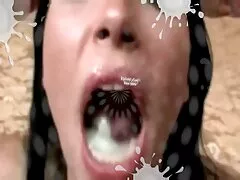 Voor minitsam gezichten overstroomd seksfilms lesbisch met sperma
